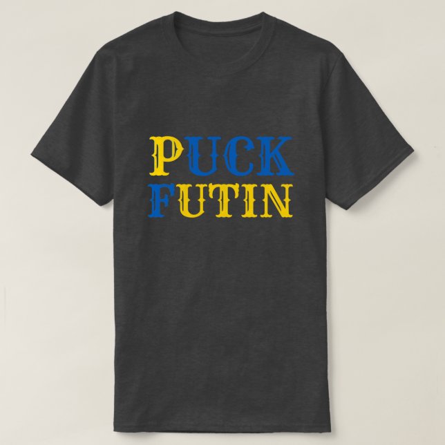 Camiseta Puck Futin - Letra Reversa Ucraniana T-Shirt (Frente do Design)