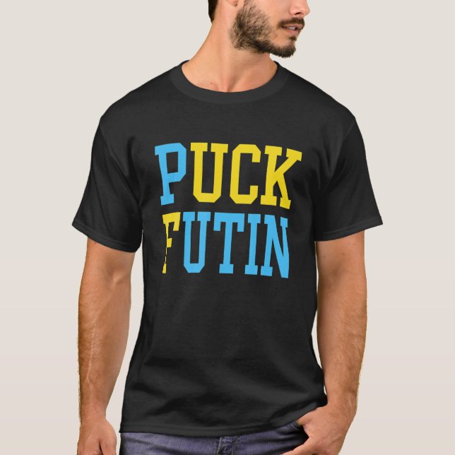 Camiseta Puck Futin Meme I Stand With Ucraniano Lov (Frente)