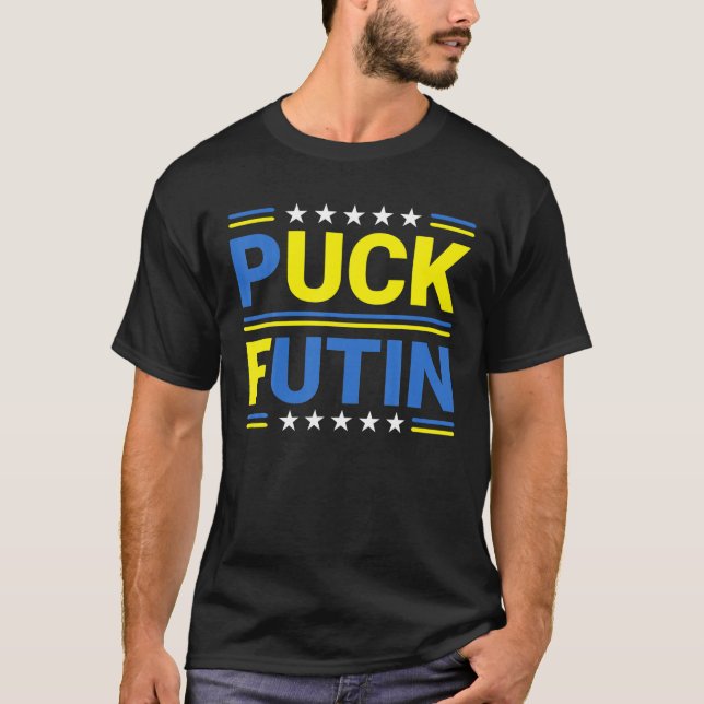Camiseta Puck Futin Meme I Stand With Ucraniano Lov (Frente)
