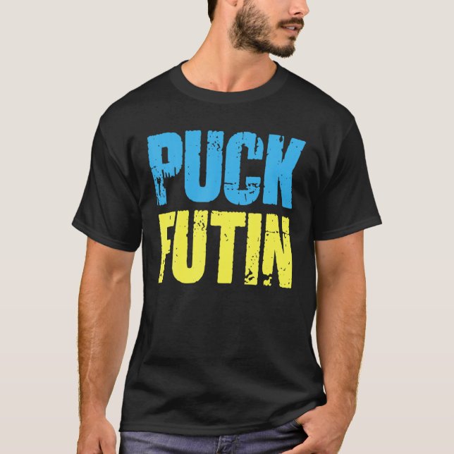 Camiseta Puck Futin Meme I Stand With Ucraniano Lov (Frente)