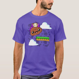 Camiseta Pudding & Cute Skull Accessory - Happy Jump