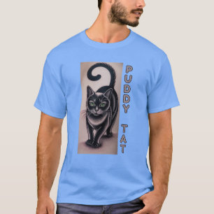 Camiseta Puddy Tat – Tatuagem de Gato