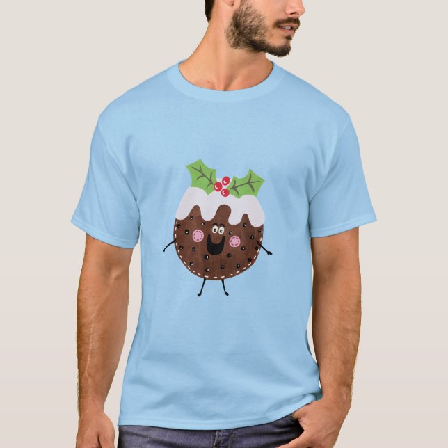 Camiseta Pudim de Natal bonito (Frente)