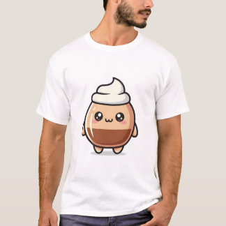 Camiseta Pudim Kawaii Fofo – Personagem de Sobremesa Adoráv