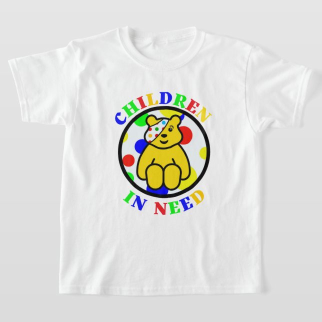 Camiseta Pudsey Bear Face Crianças Engraçado (Postura )