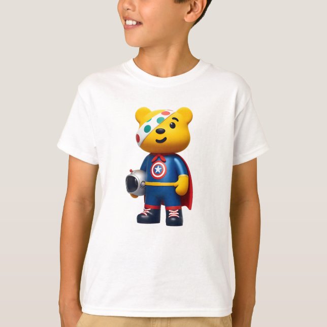 Camiseta Pudsey Superherói (Frente)