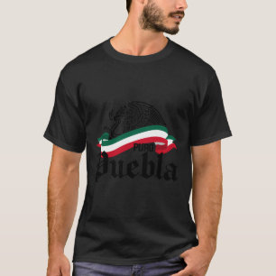 Camiseta Puebla Mexico Puro Puebla Flag Eagle