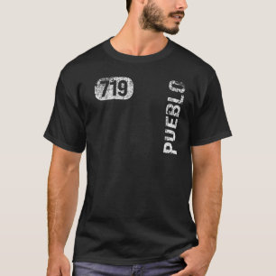 Camiseta Pueblo Colorado 719 Area Code Vintage Retro