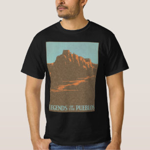 Camiseta Pueblos Taos Antigos Novo México, Arte de Cartaz d
