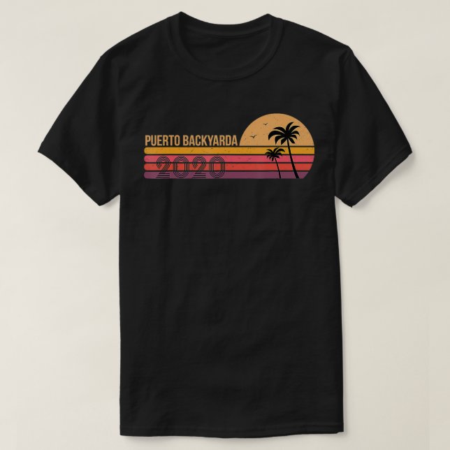 Camiseta Puerto BackYarda Summer Vacation Vintage 2020 (Frente do Design)