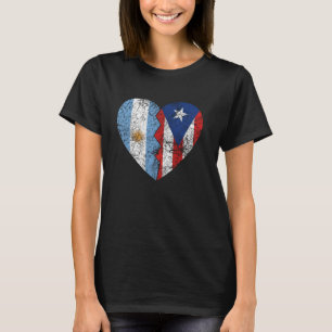 Camiseta Puerto Rican Argentinian Flags Heart Argentina Pu