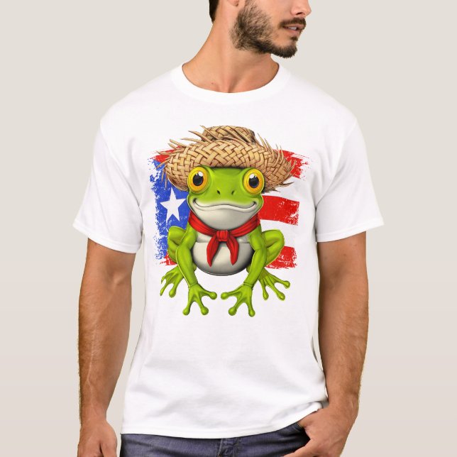 Camiseta Puerto Rican Coqui Frog (Frente)