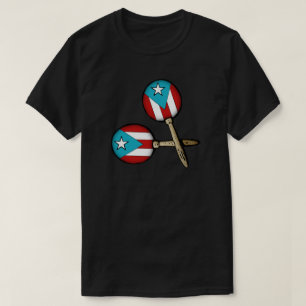 Camiseta Puerto Rican Flag Maracas Boricua Instruments