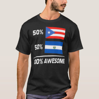 Camiseta Puerto Rican Salvadorian Flag Puerto Rico El Salva