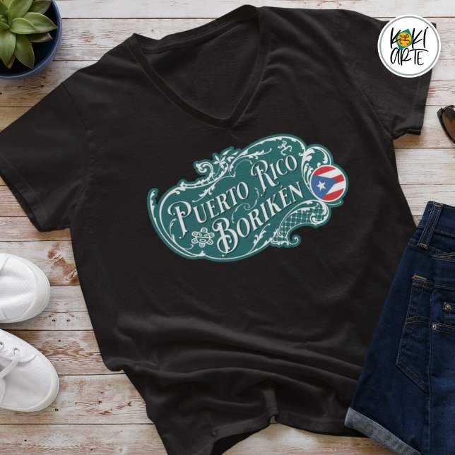 Camiseta Puerto Rico Boriken Vintage (Criador carregado)