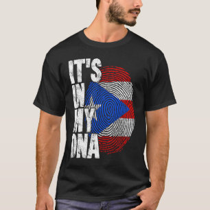 Camiseta Puerto Rico Está No Meu DNA Para Bandeira De Homen