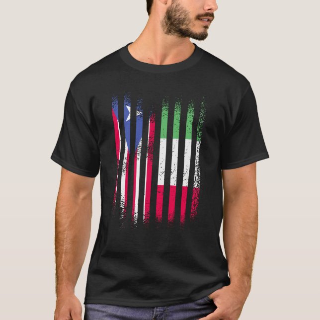 Camiseta Puerto Rico Flag Italy Grown Country Flags Stripes (Frente)