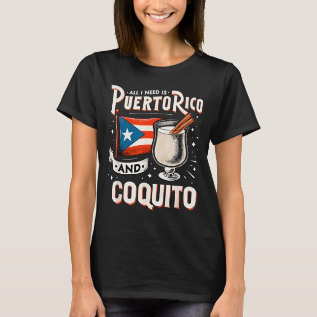 Camiseta Puerto Rico Puerto Rican Eggnog Christmas Rum Coqu (Frente)