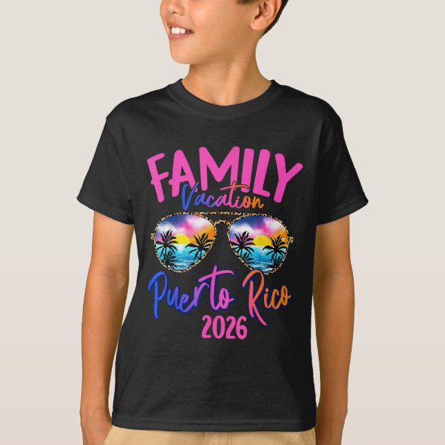 Camiseta Puerto Rico Vacation 2026 Souvenir Matching Family (Frente)
