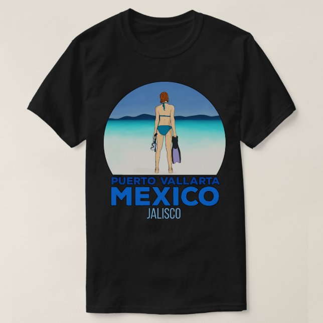 Camiseta Puerto Vallarta Beach México (Frente do Design)