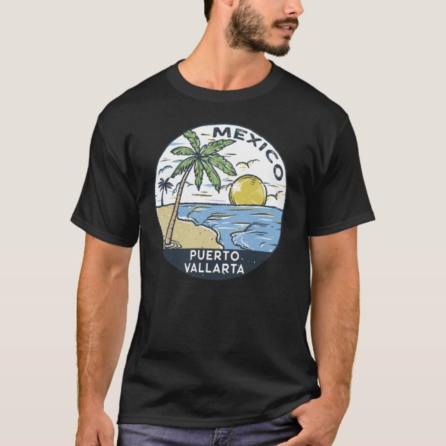 Camiseta Puerto Vallarta Mexico Vintage (Frente)