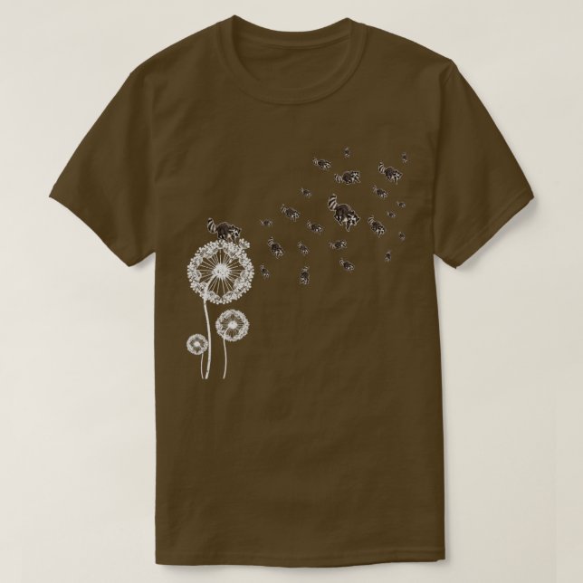 Camiseta Puff Ball Animal Trash Panda Raccoon Dandelion (Frente do Design)