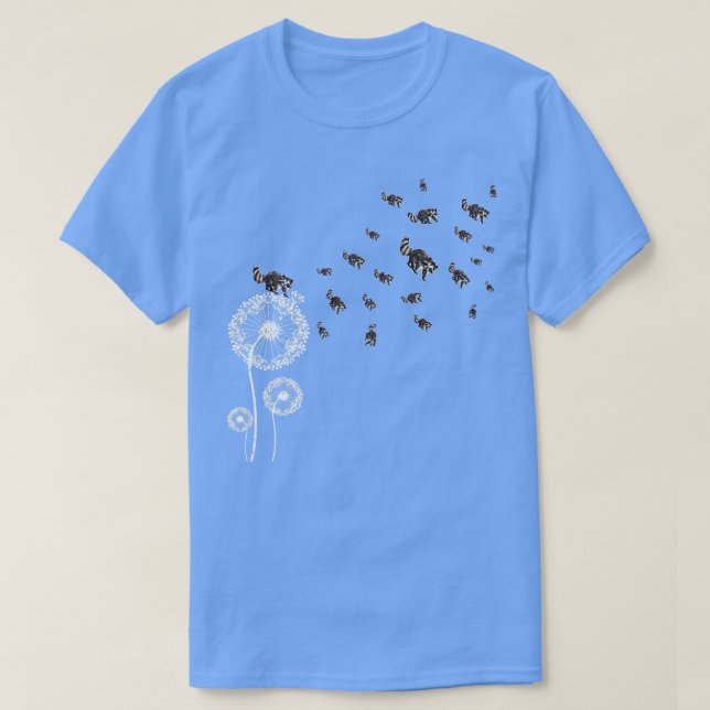 Camiseta Puff Ball Animal Trash Panda Raccoon Dandelion (Frente do Design)