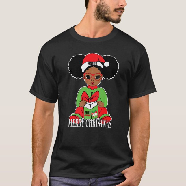 Camiseta Puff Melanin Papais noeis Black Baby Glass Feliz C (Frente)
