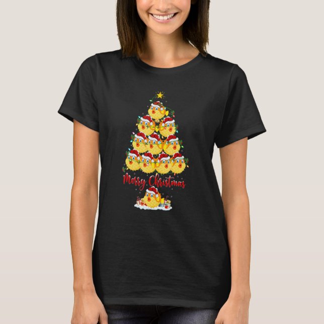 Camiseta Puffer Fish Christmas Tree Lights Santa Fish Xmas (Frente)