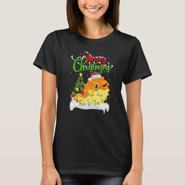 Camiseta Puffer Fish  Xmas Decorations Puffer Fish Christma (Frente)