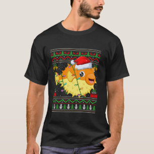 Camiseta Puffer Peixe Luzes De Natal Papais noeis Suados Xm