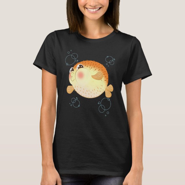 Camiseta Pufferfish Blowfish Tetraodontidae Sea Squab Ballo (Frente)