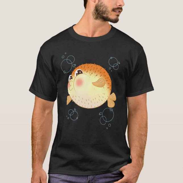 Camiseta Pufferfish Blowfish Tetraodontidae Sea Squab Ballo (Frente)
