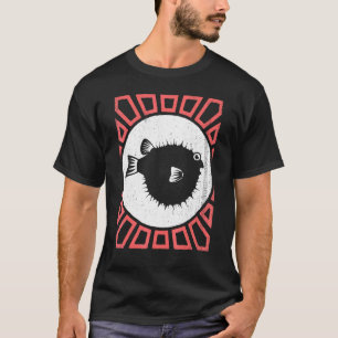 Camiseta Pufferfish Vintage Estilo Retro Animal