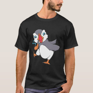 Camiseta Puffin Bird Fumando Engraçado Islândia Puffin