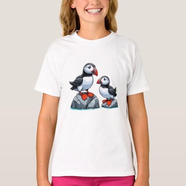 Camiseta Puffin bird Kids Basic T-Shirt (Frente)