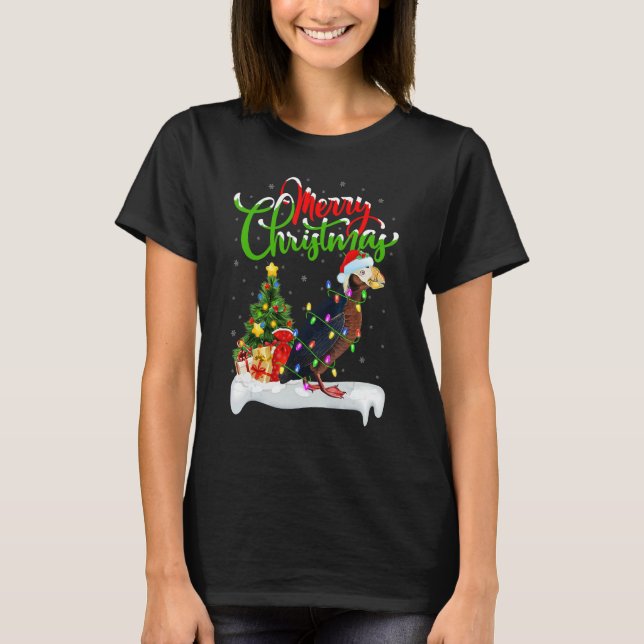 Camiseta Puffin Bird   Xmas Decorations Santa Puffin Christ (Frente)