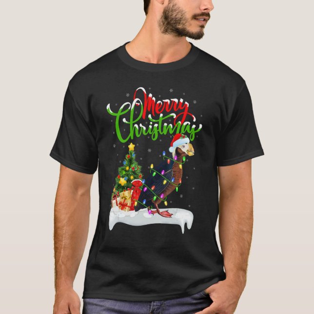 Camiseta Puffin Bird   Xmas Decorations Santa Puffin Christ (Frente)