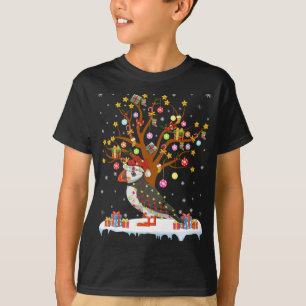 Camiseta Puffin Bird Xmas Lighting Papais noeis Puffin Cris