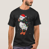 Puffin Bird Xmas Lighting Santa Hat Puffin Christm