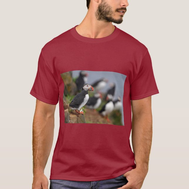 Camiseta Puffin com Peixe (Frente)