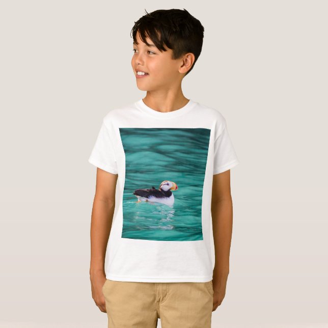Camiseta Puffin In Resurrection Bay, Alaska (Frente Completa)