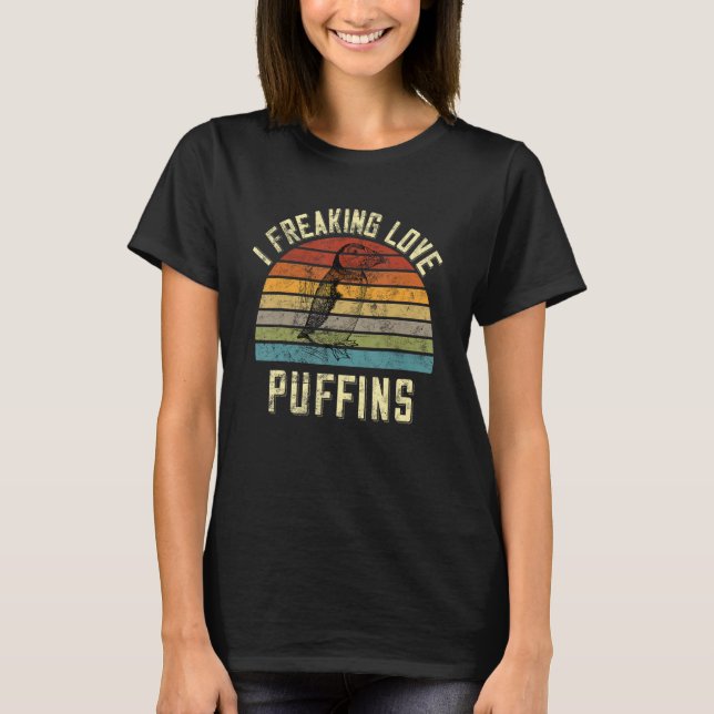 Camiseta Puffin Shirts Mulheres Eu Louco Amor Puffins Fazem (Frente)