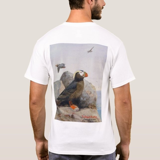 Camiseta Puffin tufado, trabalho de arte frente/verso (Verso)