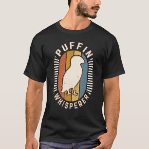 Camiseta Puffin Whisperer Vintage Refiro Clássico Amor Anim