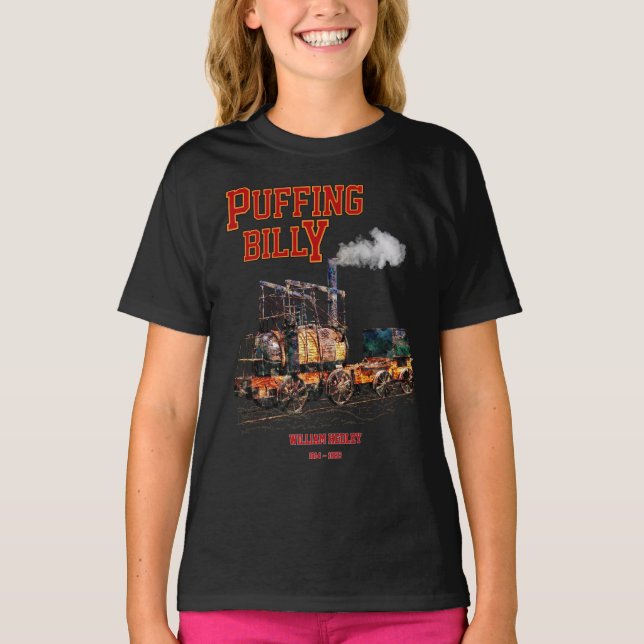 Camiseta Puffing Billy Steam Train Locomotive Inglês (Frente)