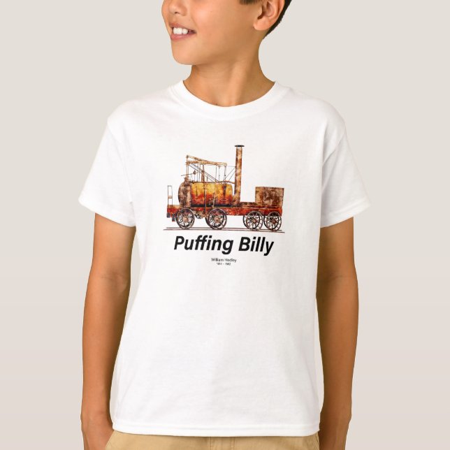 Camiseta Puffing Billy Steam Train Locomotive Inglês (Frente)