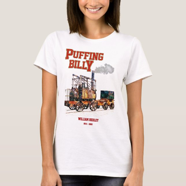 Camiseta Puffing Billy Steam Train Locomotive Inglês (Frente)