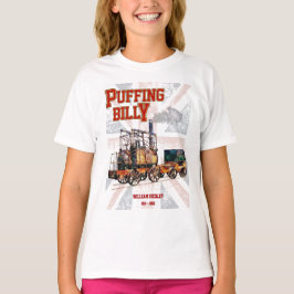 Camiseta Puffing Billy Steam Train Locomotive Inglês
