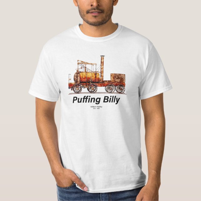 Camiseta Puffing Billy Steam Train Locomotive Inglês (Frente)